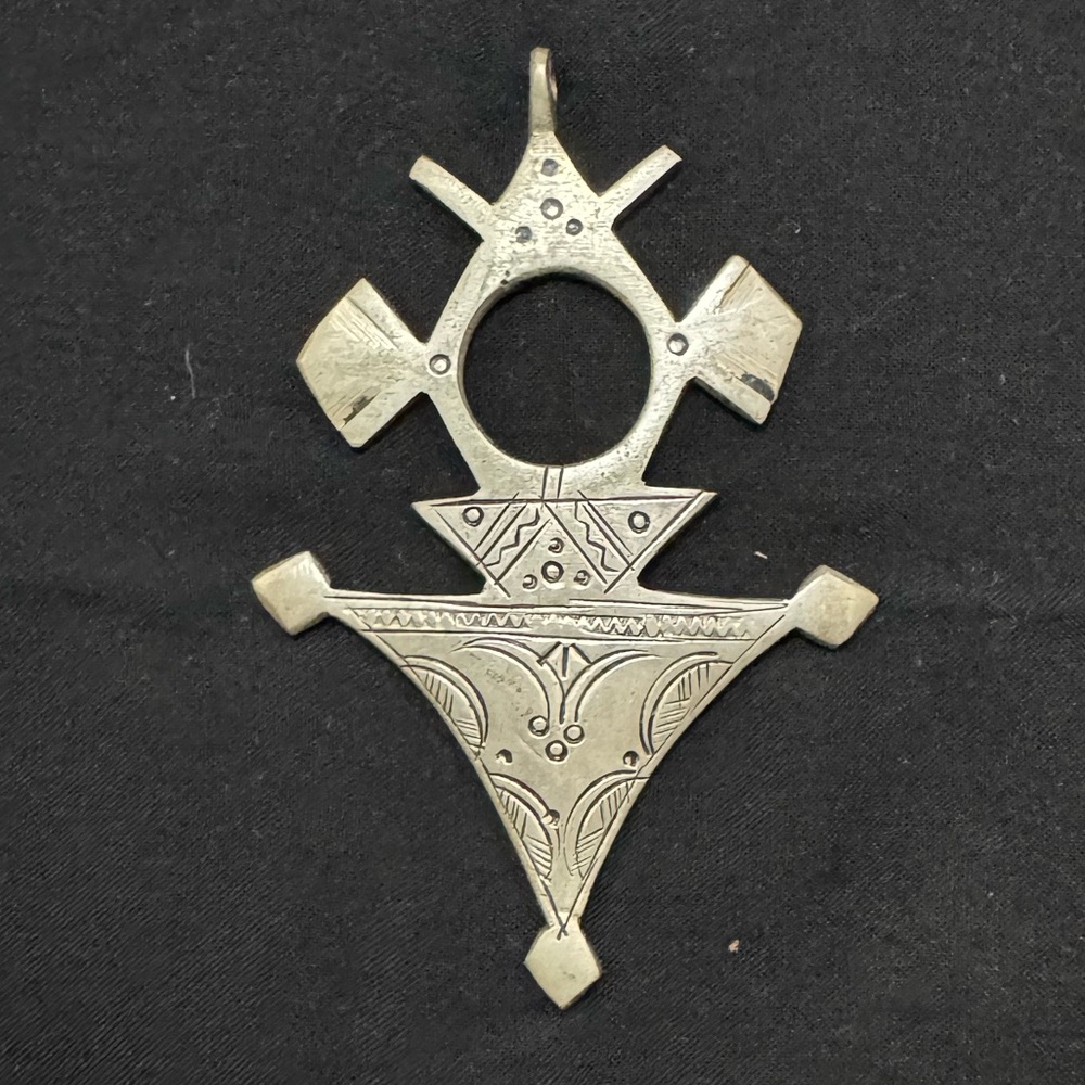 HANDMADE TUAREG MOROCCAN AFRICAN TRIBAL PENDANT 4” RARE!